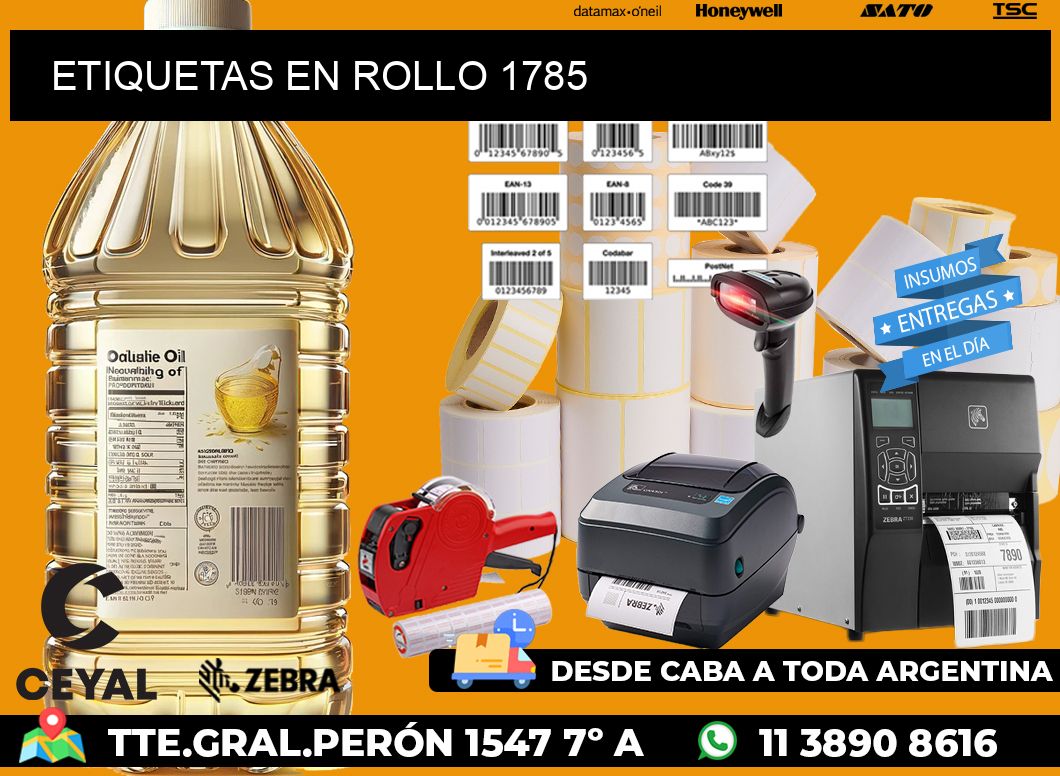 ETIQUETAS EN ROLLO 1785