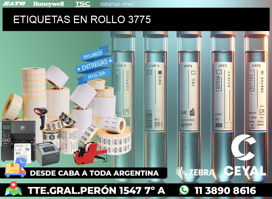 ETIQUETAS EN ROLLO 3775