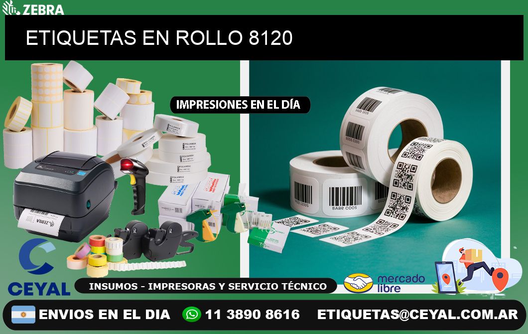 ETIQUETAS EN ROLLO 8120