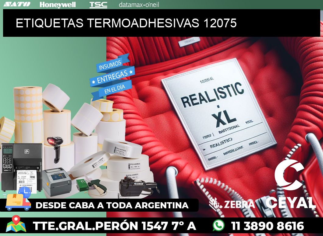ETIQUETAS TERMOADHESIVAS 12075