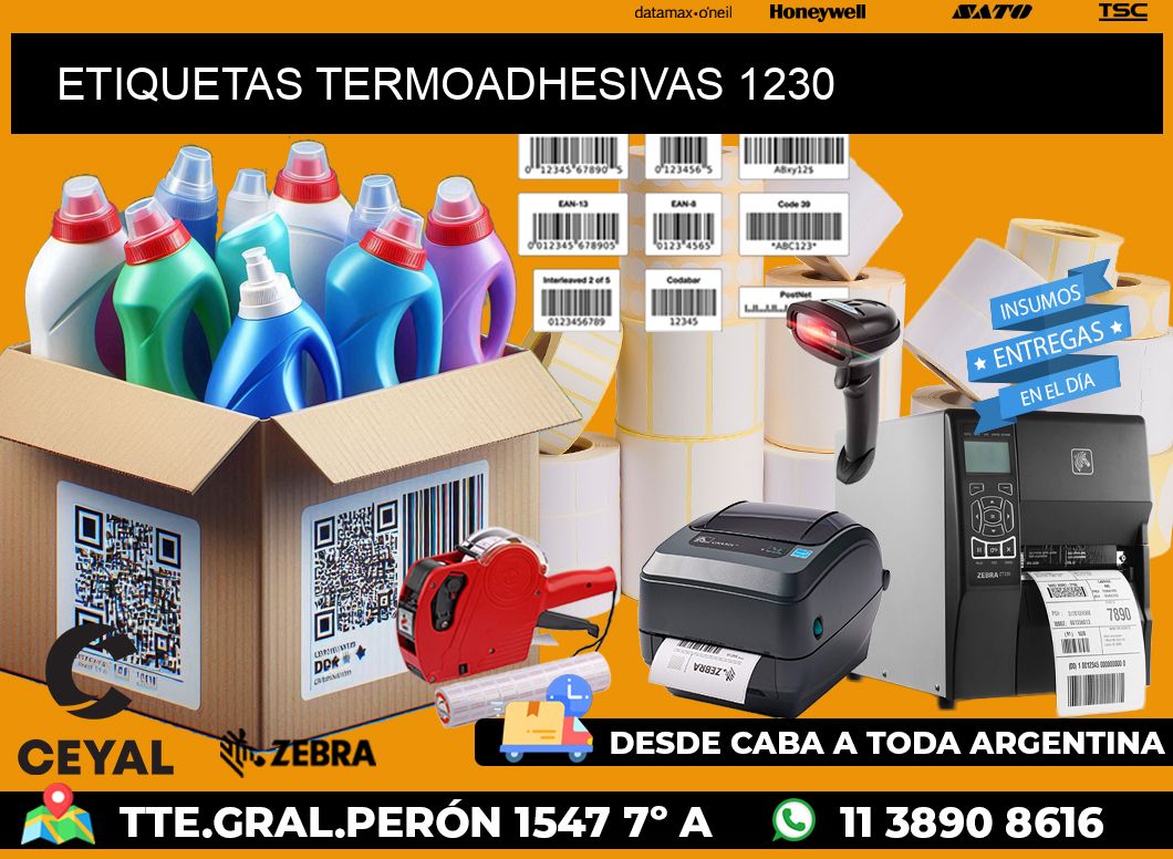 ETIQUETAS TERMOADHESIVAS 1230