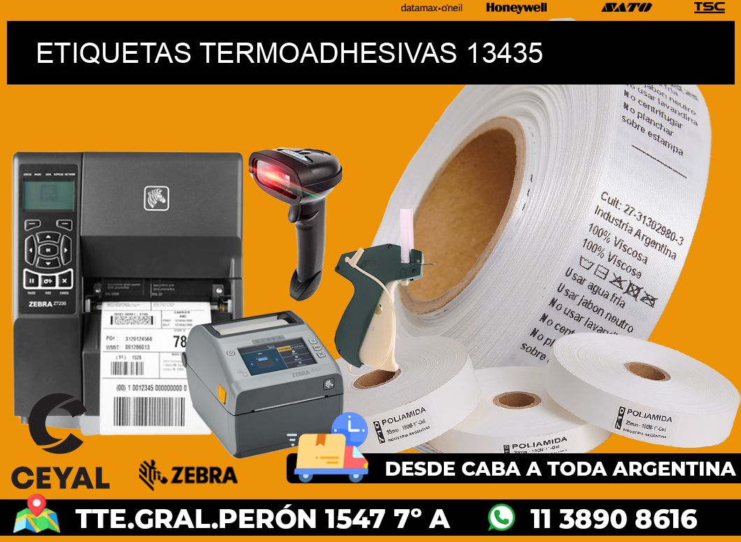 ETIQUETAS TERMOADHESIVAS 13435
