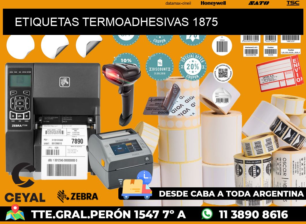 ETIQUETAS TERMOADHESIVAS 1875