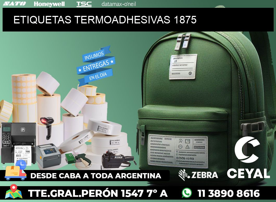 ETIQUETAS TERMOADHESIVAS 1875