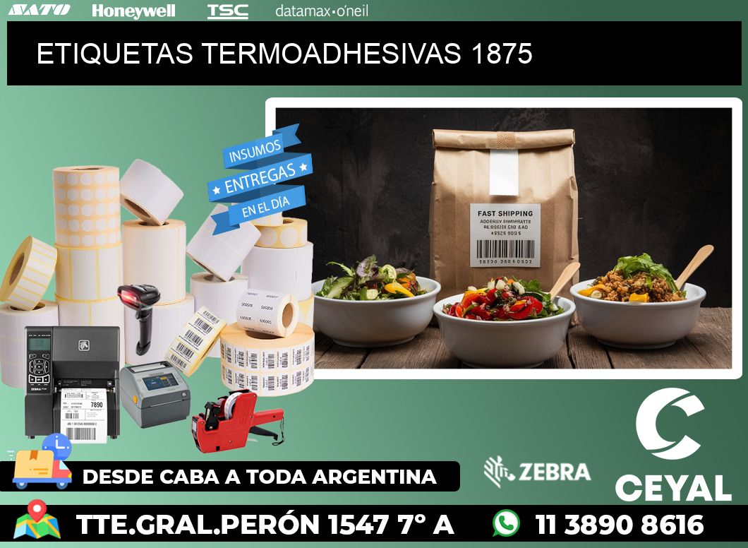 ETIQUETAS TERMOADHESIVAS 1875