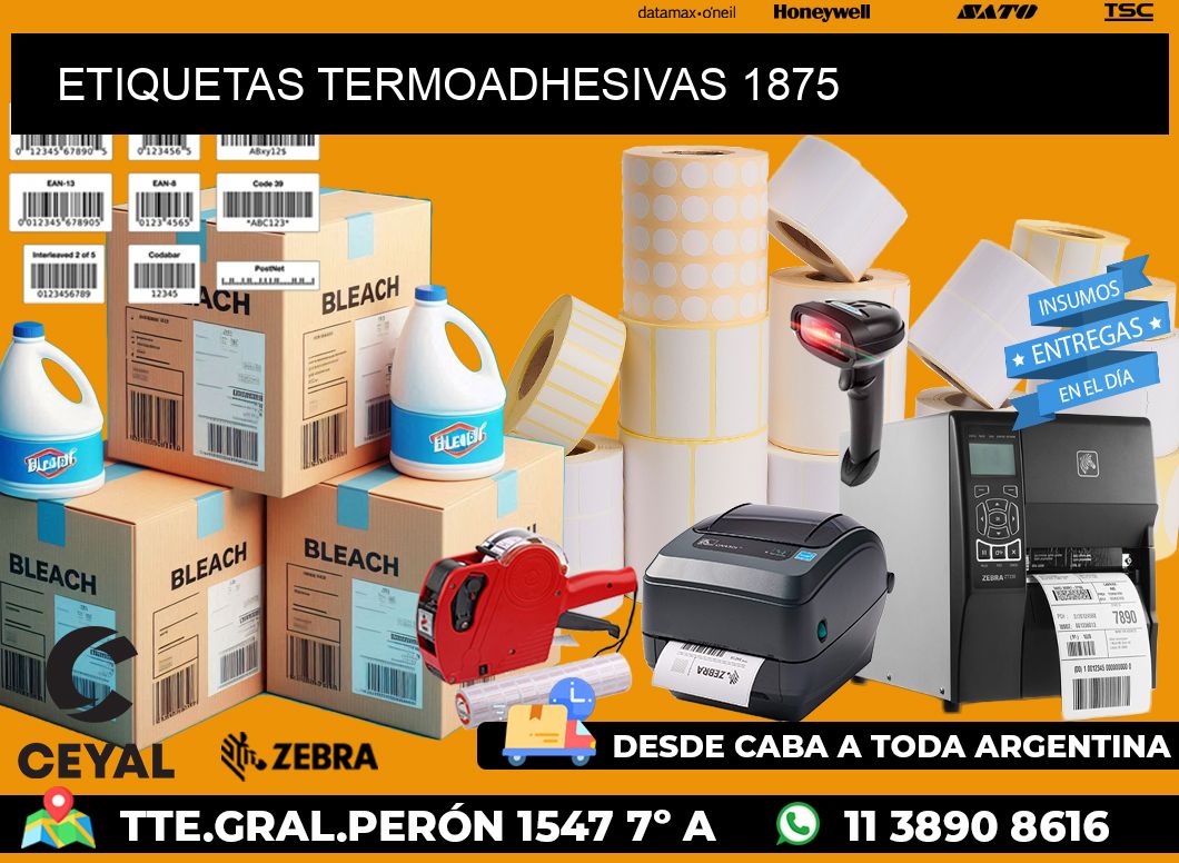 ETIQUETAS TERMOADHESIVAS 1875