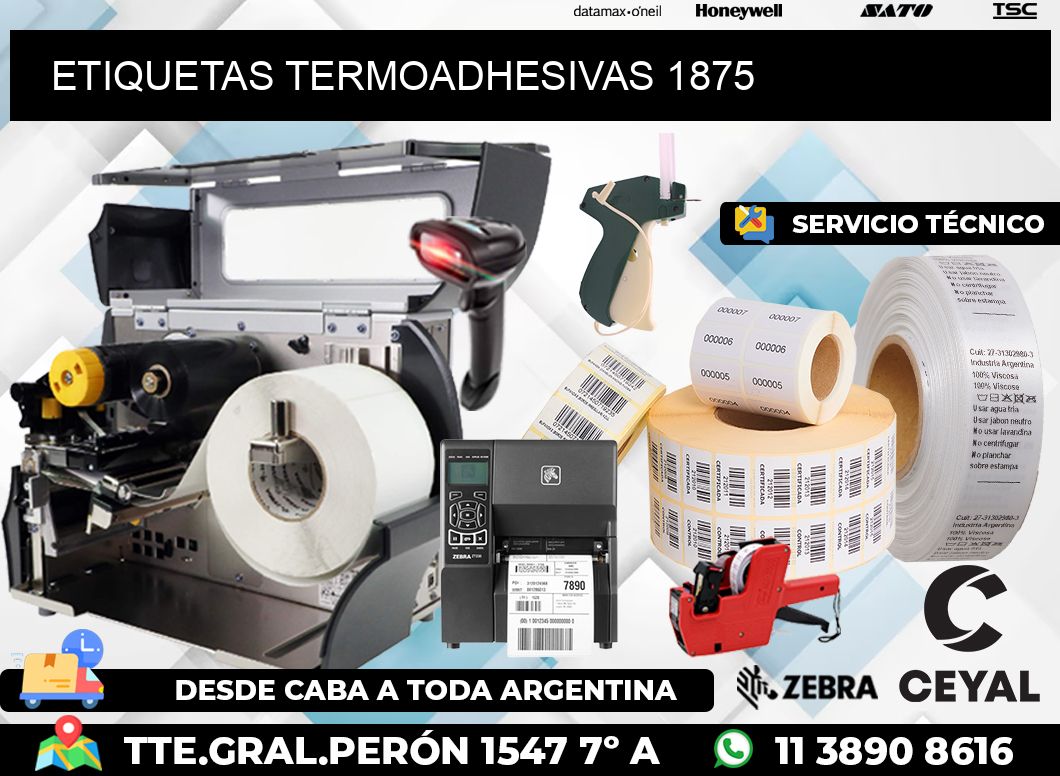 ETIQUETAS TERMOADHESIVAS 1875
