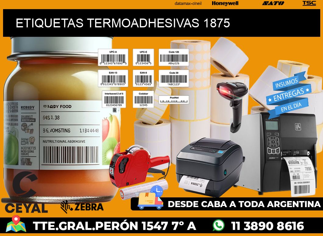 ETIQUETAS TERMOADHESIVAS 1875
