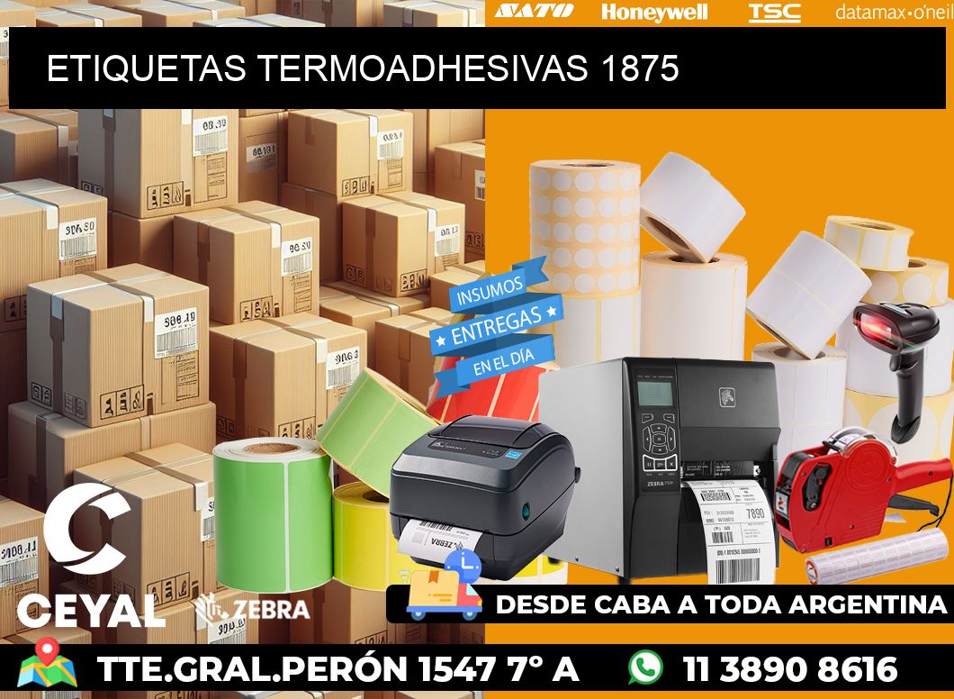 ETIQUETAS TERMOADHESIVAS 1875
