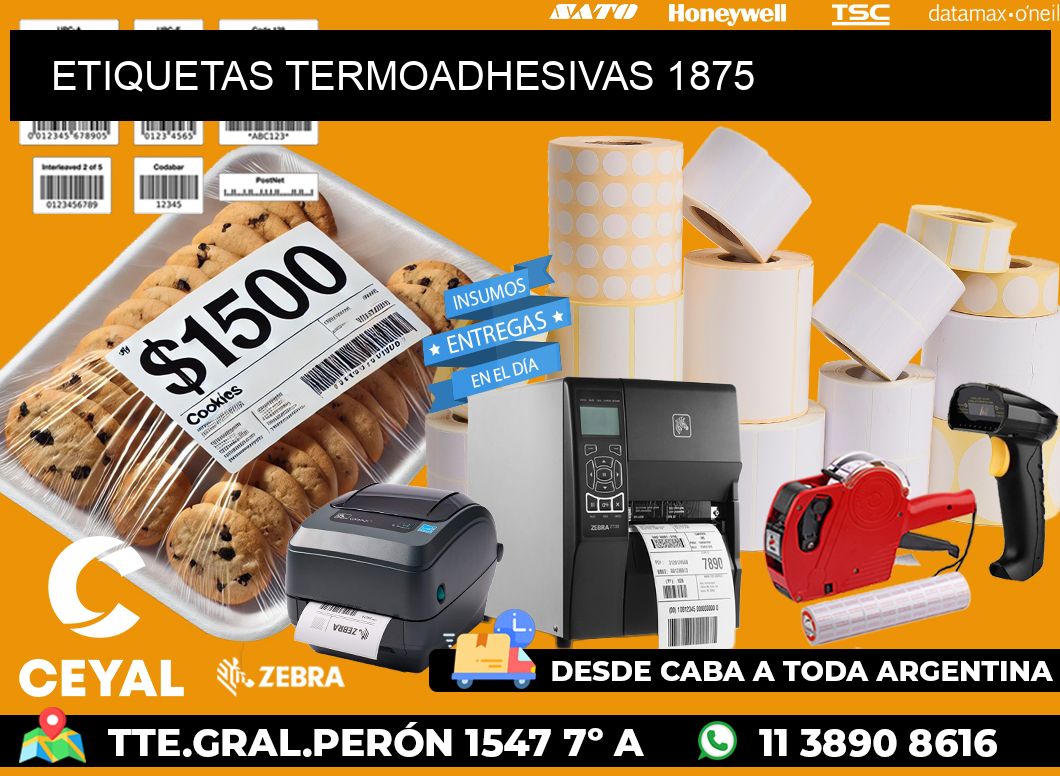 ETIQUETAS TERMOADHESIVAS 1875