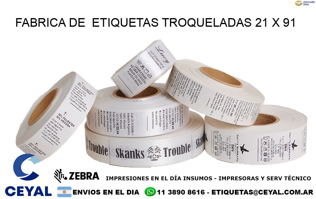 FABRICA DE ETIQUETAS TROQUELADAS 21 x 91