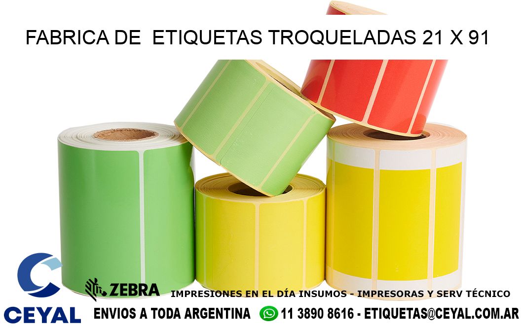 FABRICA DE ETIQUETAS TROQUELADAS 21 x 91