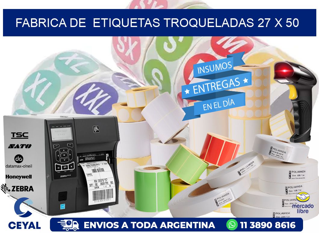 FABRICA DE ETIQUETAS TROQUELADAS 27 x 50