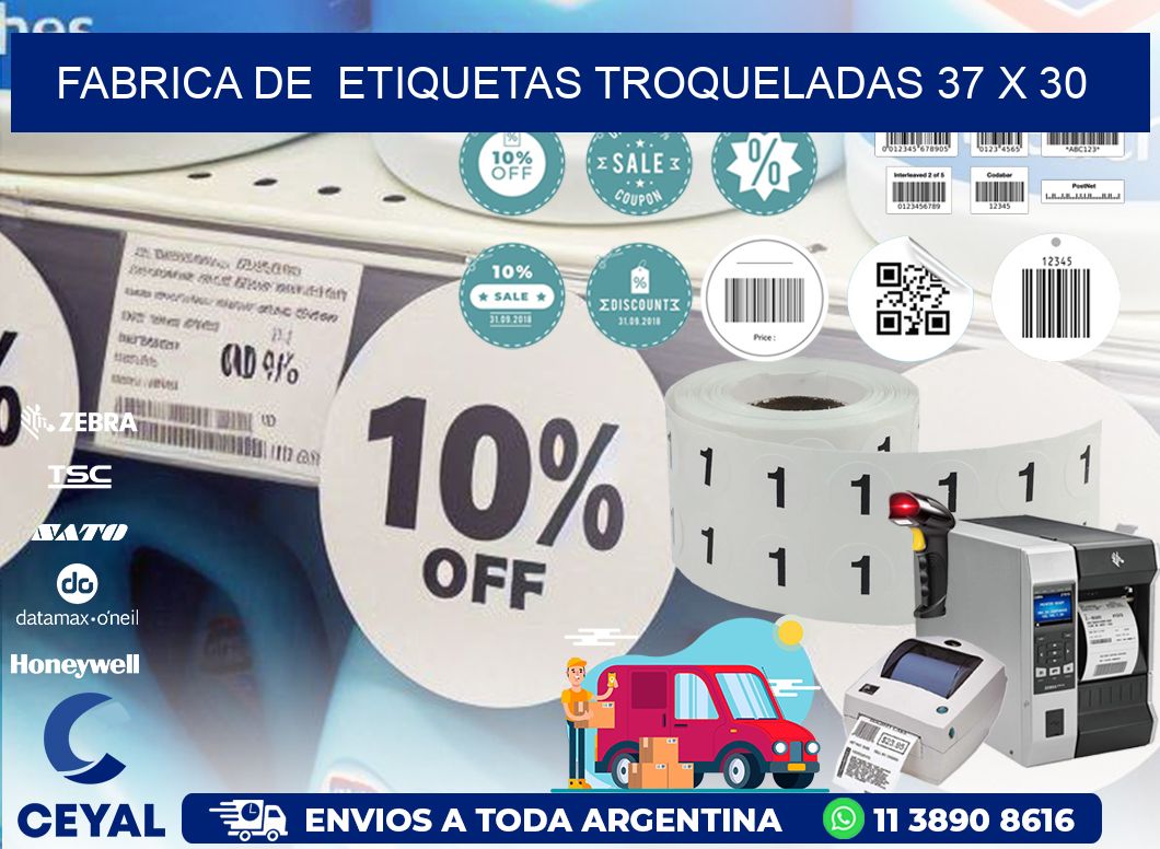 FABRICA DE ETIQUETAS TROQUELADAS 37 x 30