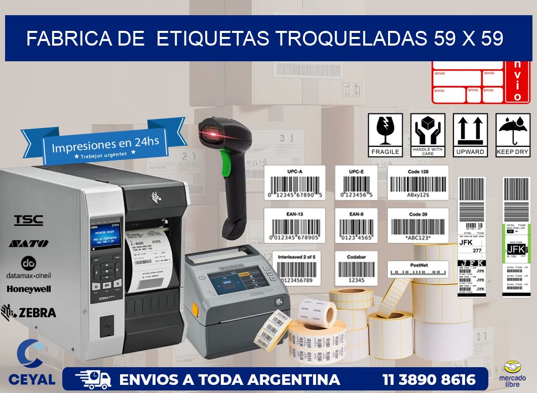FABRICA DE  ETIQUETAS TROQUELADAS 59 x 59