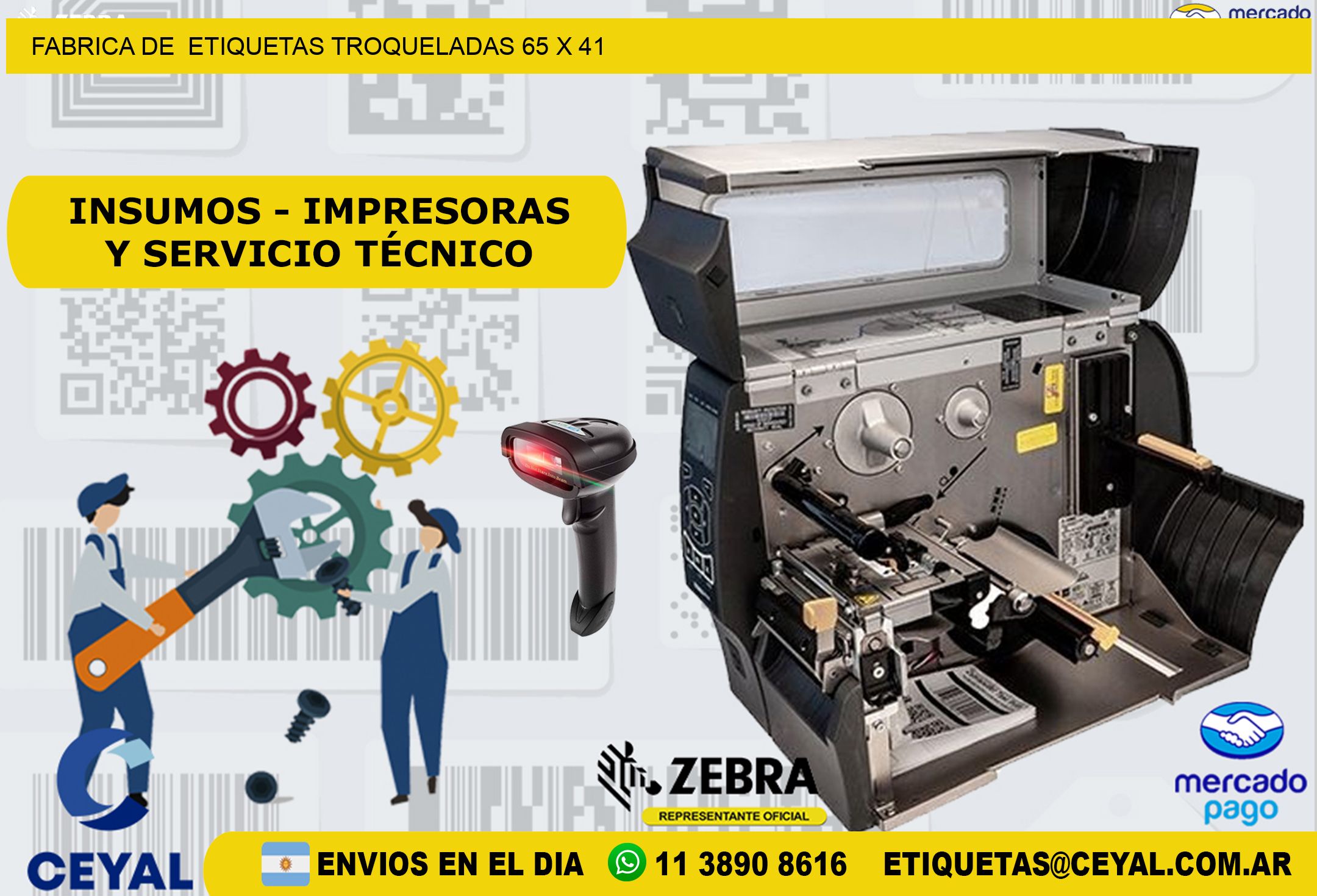 FABRICA DE  ETIQUETAS TROQUELADAS 65 x 41