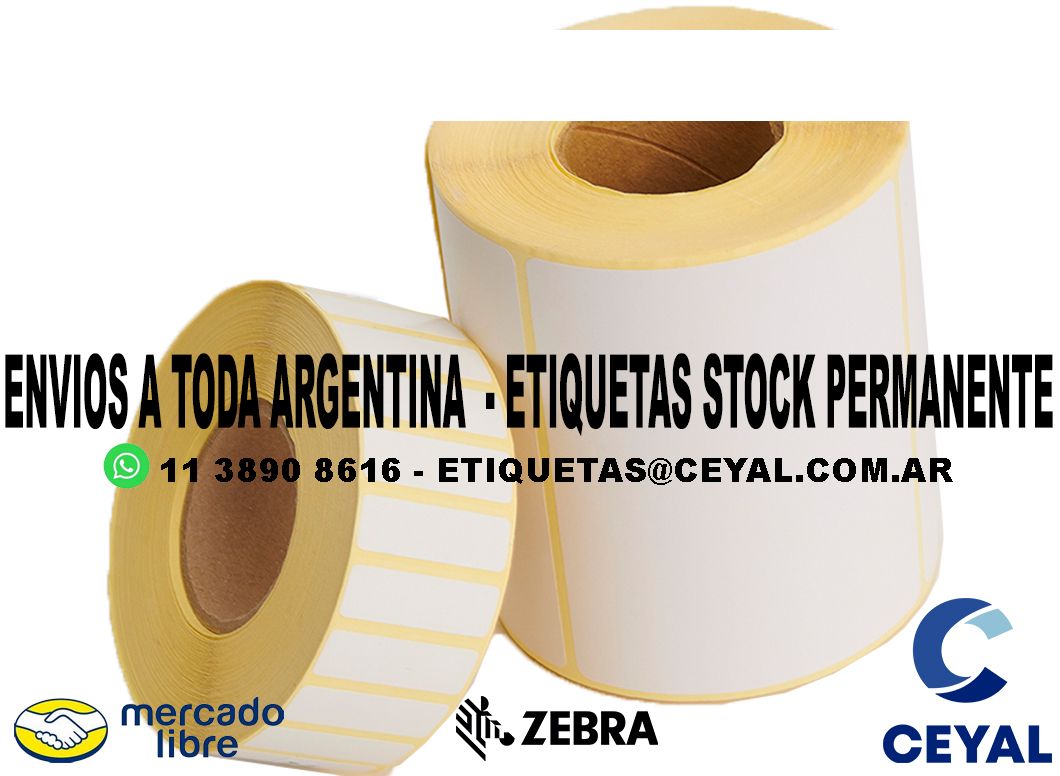 IMPRESION DE ETIQUETAS EN ROLLO 46 x 37