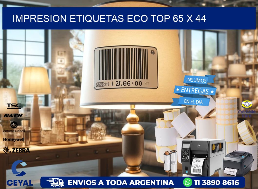 IMPRESION ETIQUETAS ECO TOP 65 x 44