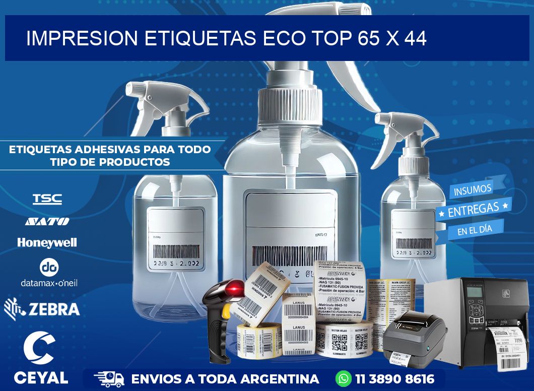 IMPRESION ETIQUETAS ECO TOP 65 x 44