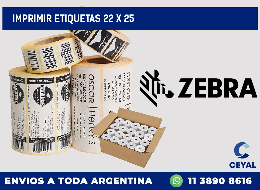 IMPRIMIR ETIQUETAS 22 x 25
