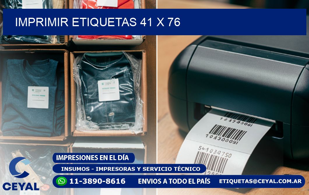 IMPRIMIR ETIQUETAS 41 x 76