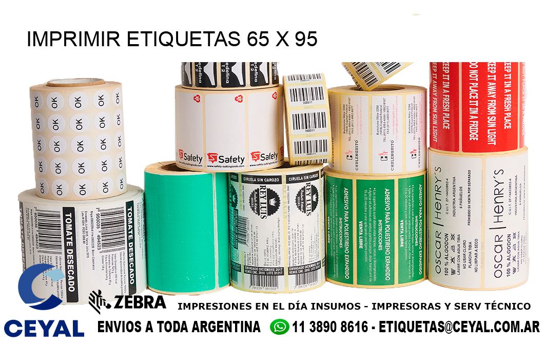 IMPRIMIR ETIQUETAS 65 x 95