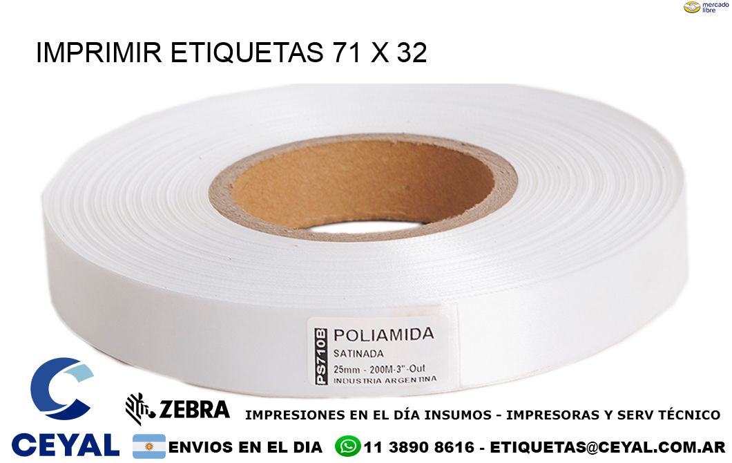 IMPRIMIR ETIQUETAS 71 x 32
