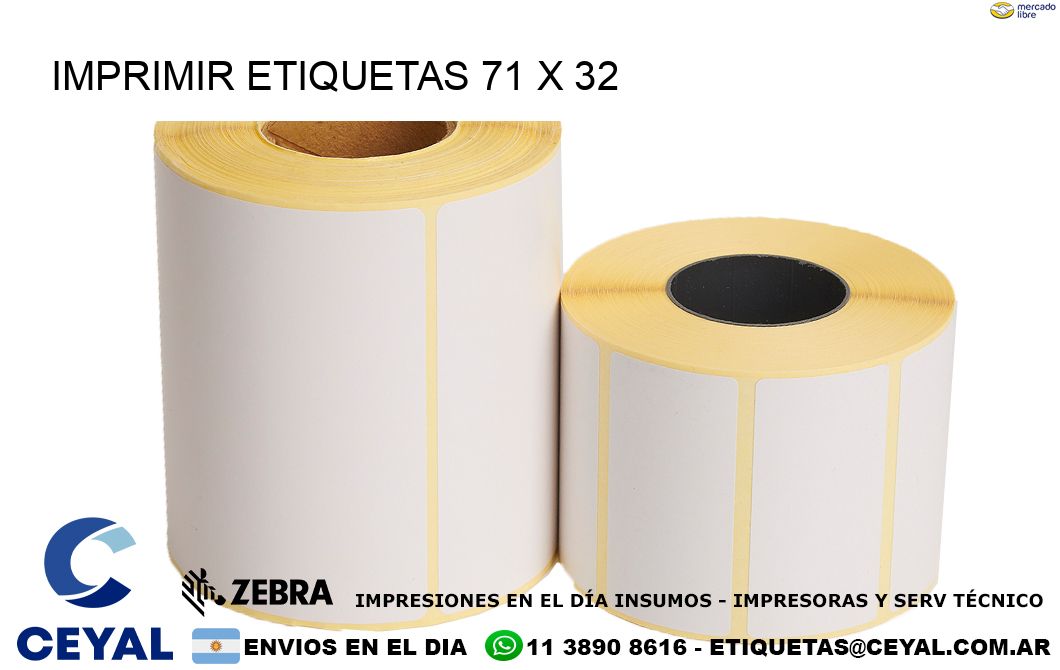 IMPRIMIR ETIQUETAS 71 x 32