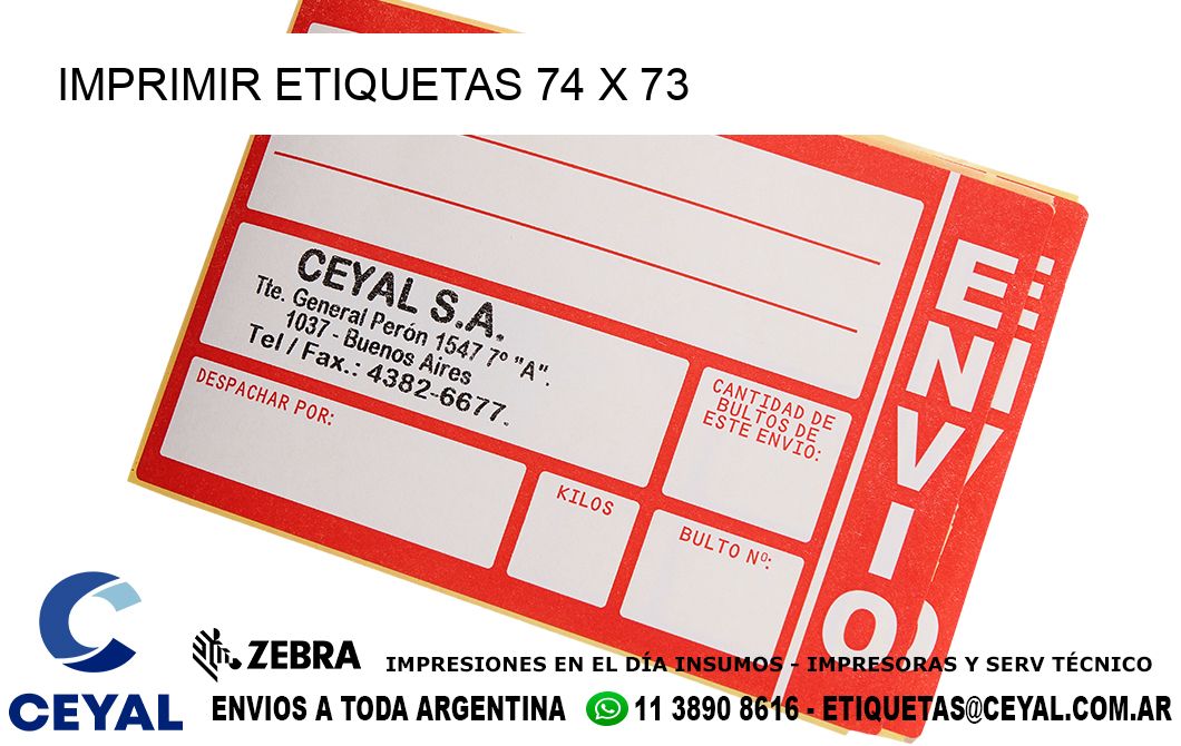 IMPRIMIR ETIQUETAS 74 x 73