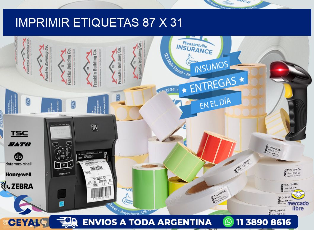 IMPRIMIR ETIQUETAS 87 x 31