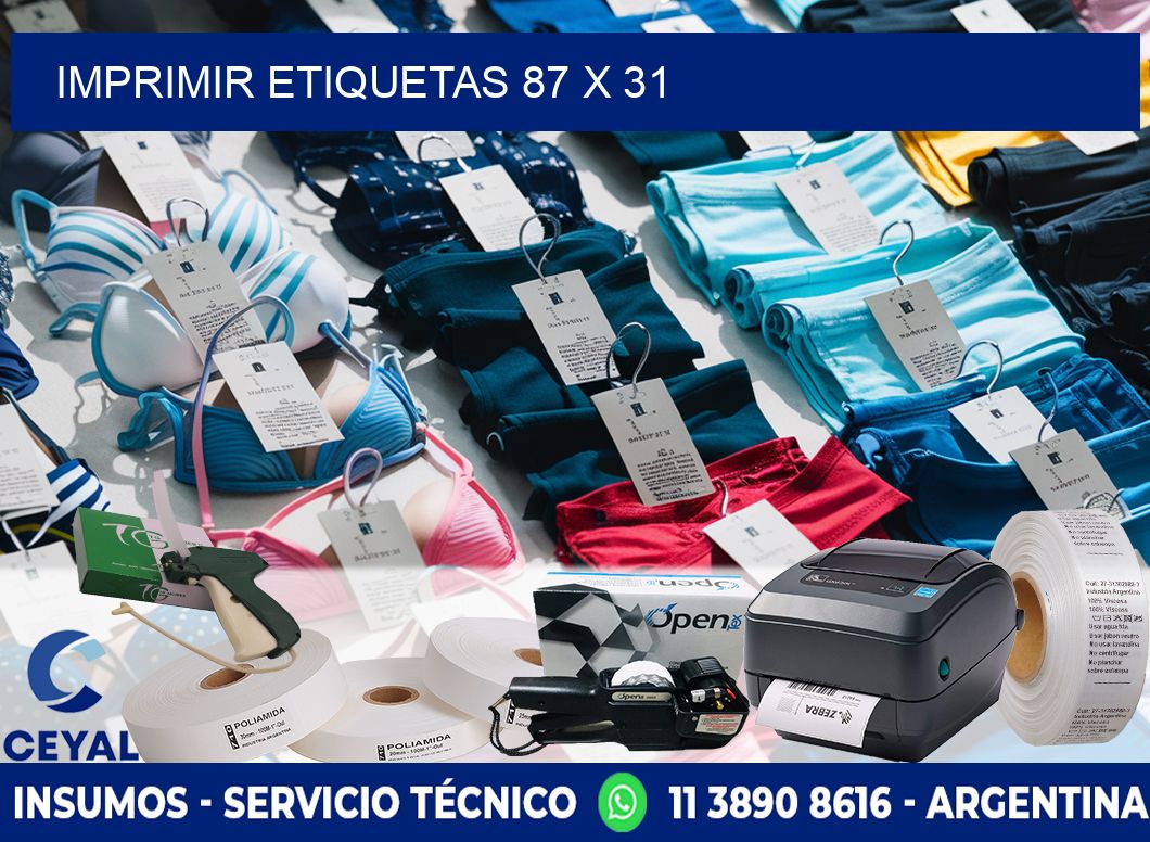 IMPRIMIR ETIQUETAS 87 x 31