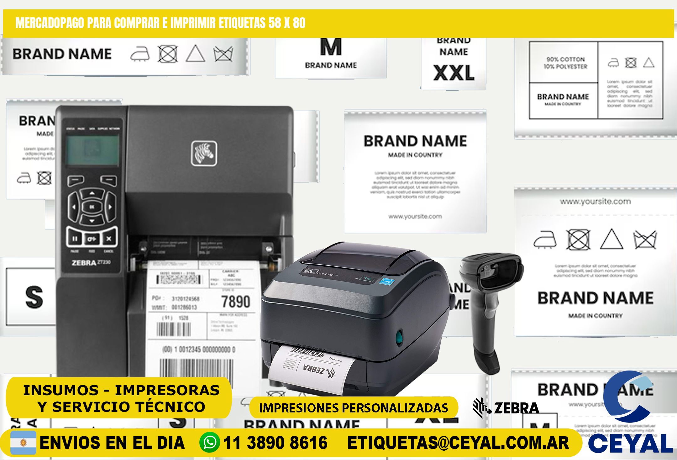 MERCADOPAGO PARA COMPRAR E IMPRIMIR ETIQUETAS 58 x 80