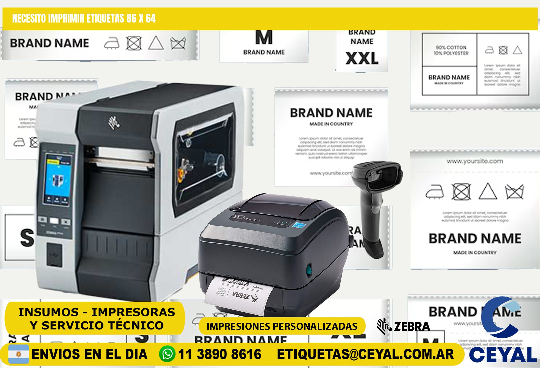 NECESITO IMPRIMIR ETIQUETAS 86 x 64