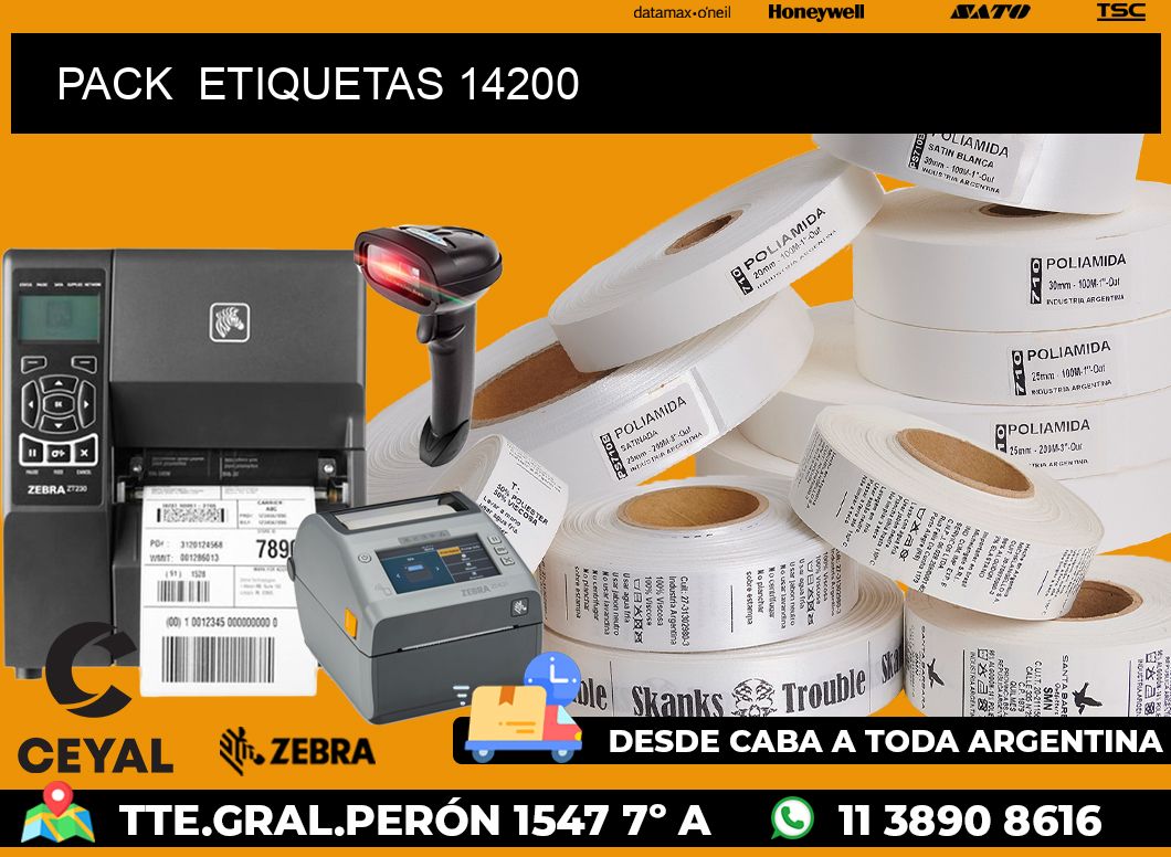 PACK ETIQUETAS 14200
