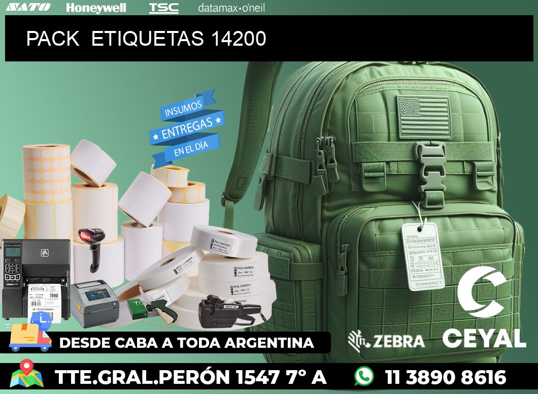 PACK ETIQUETAS 14200
