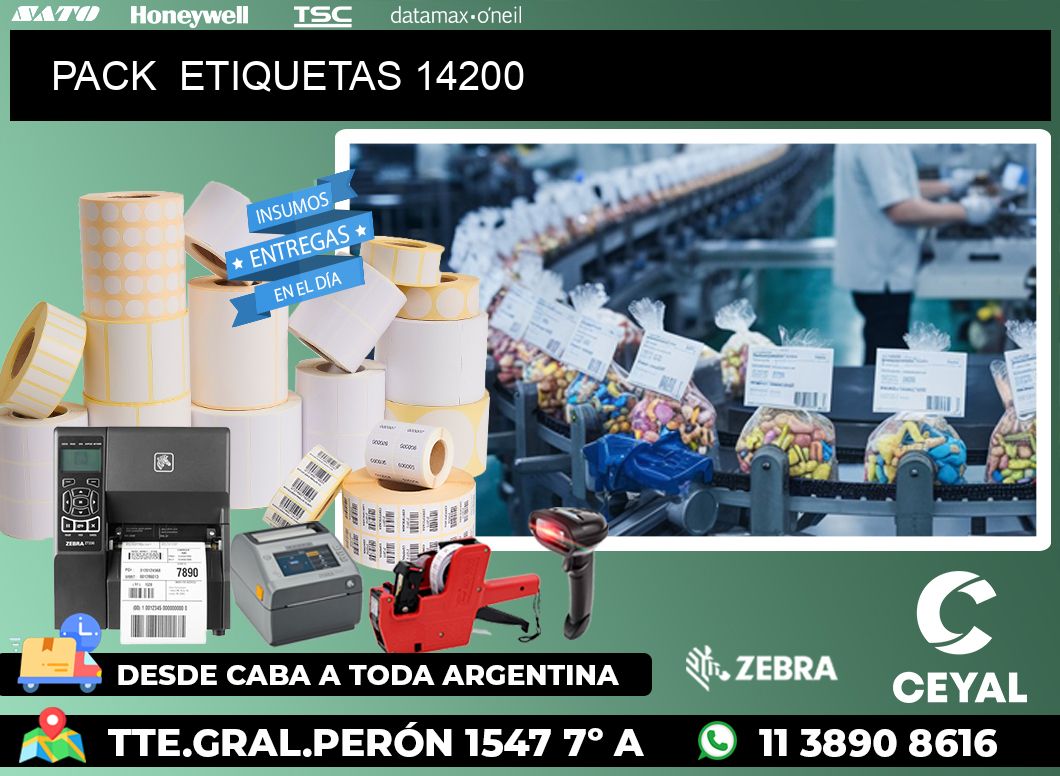 PACK ETIQUETAS 14200