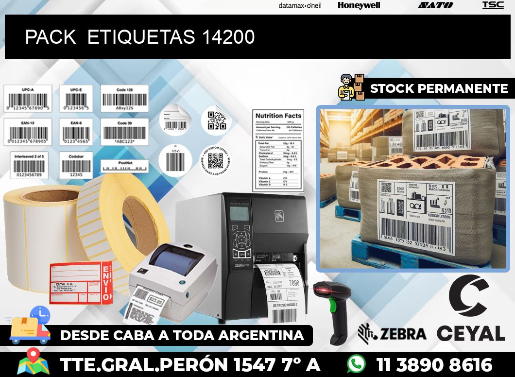 PACK ETIQUETAS 14200