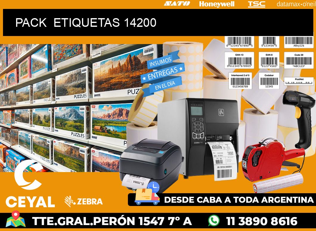 PACK ETIQUETAS 14200