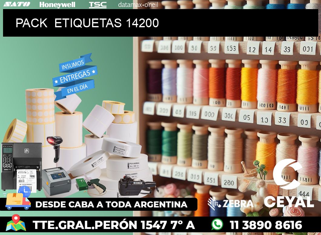 PACK ETIQUETAS 14200