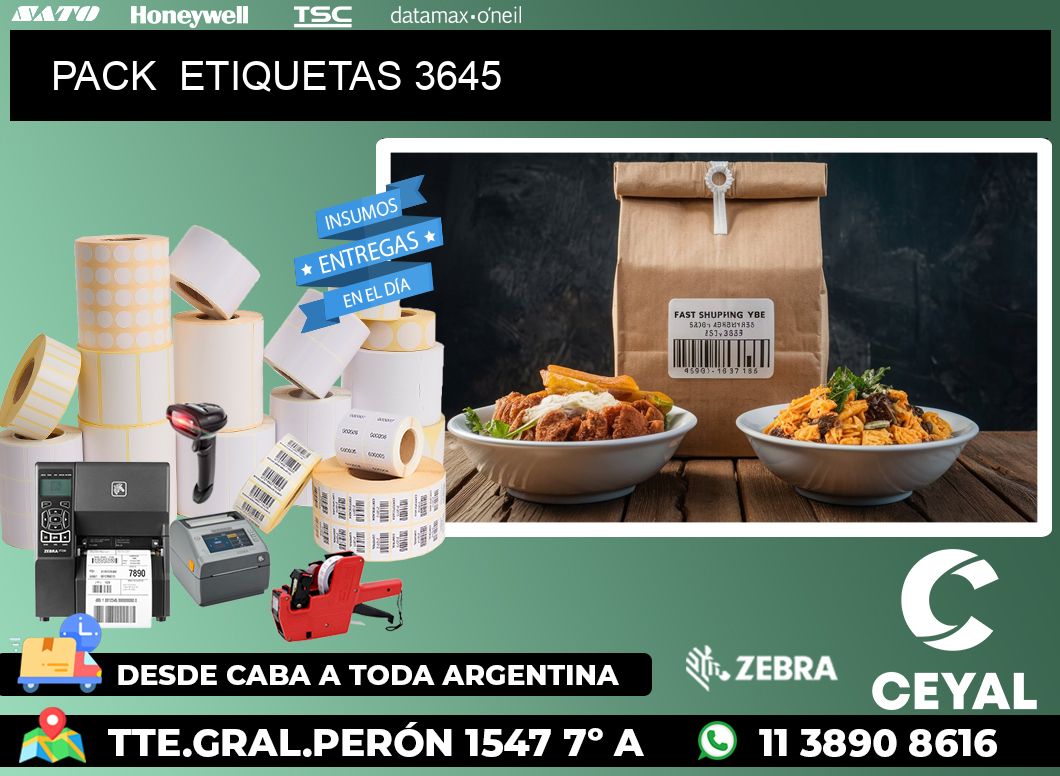 PACK ETIQUETAS 3645