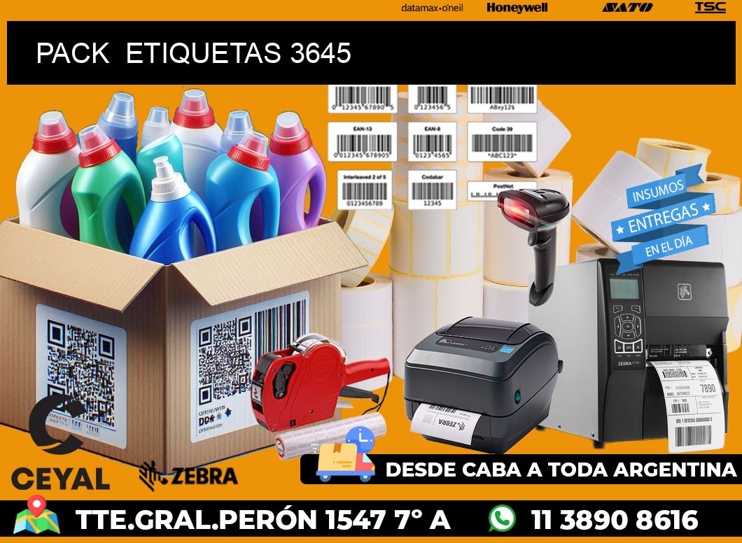 PACK ETIQUETAS 3645