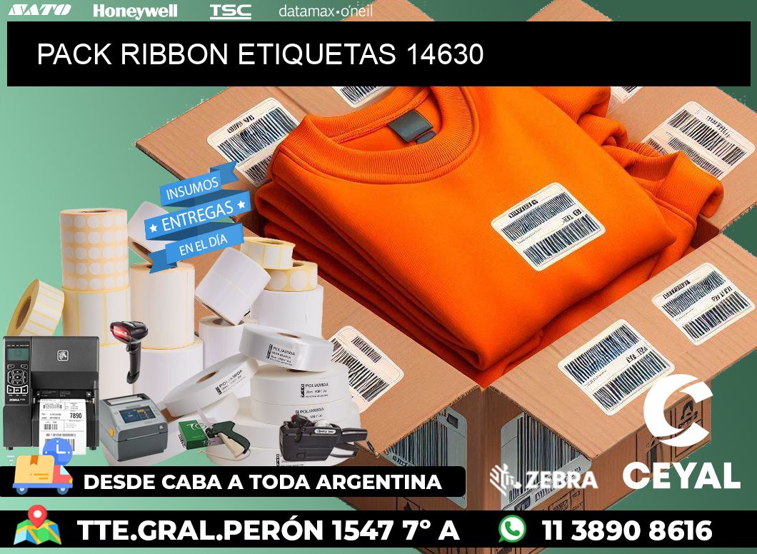 PACK RIBBON ETIQUETAS 14630