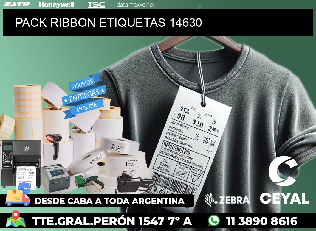 PACK RIBBON ETIQUETAS 14630