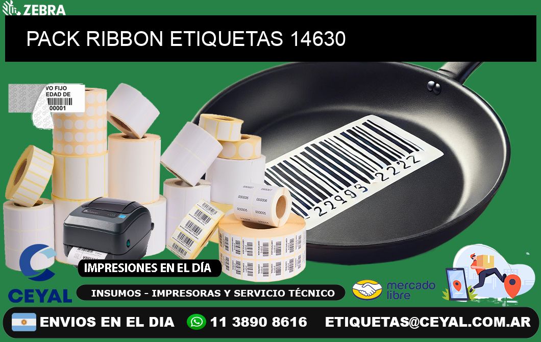 PACK RIBBON ETIQUETAS 14630