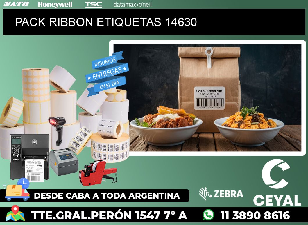 PACK RIBBON ETIQUETAS 14630