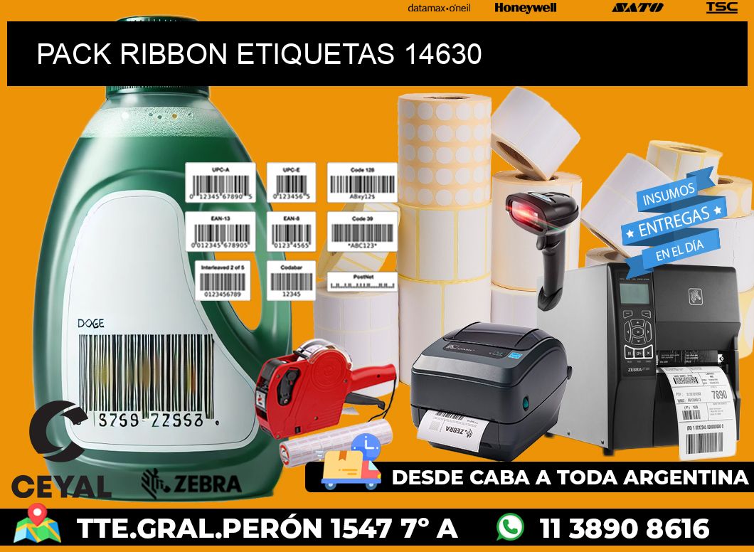 PACK RIBBON ETIQUETAS 14630