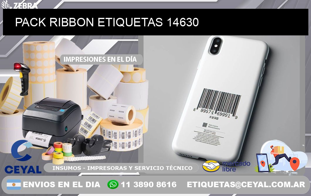 PACK RIBBON ETIQUETAS 14630