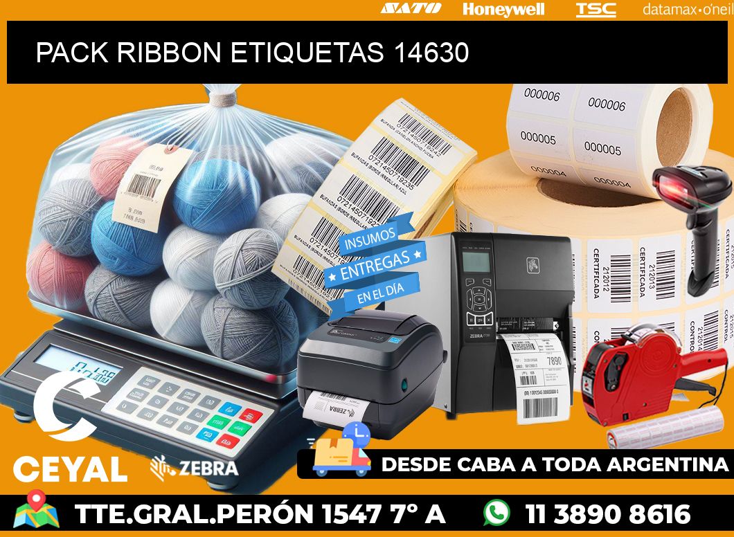 PACK RIBBON ETIQUETAS 14630