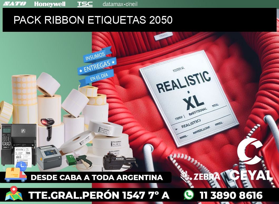 PACK RIBBON ETIQUETAS 2050