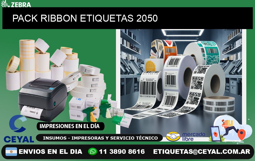 PACK RIBBON ETIQUETAS 2050